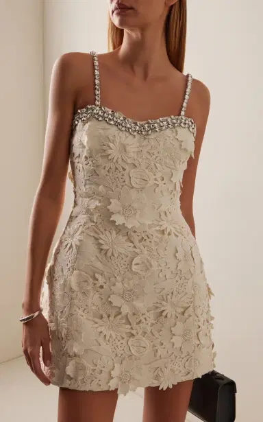 LEO LIN Sophia Embellished Lace Mini Dress | Thumbnail 2 LEO LIN Sophia Embellished Lace Mini Dress | Thumbnail 2