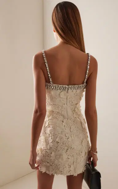 LEO LIN Sophia Embellished Lace Mini Dress | Thumbnail 4 LEO LIN Sophia Embellished Lace Mini Dress | Thumbnail 4