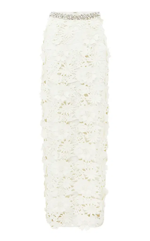 Kyra Embellished Lace Maxi Skirt