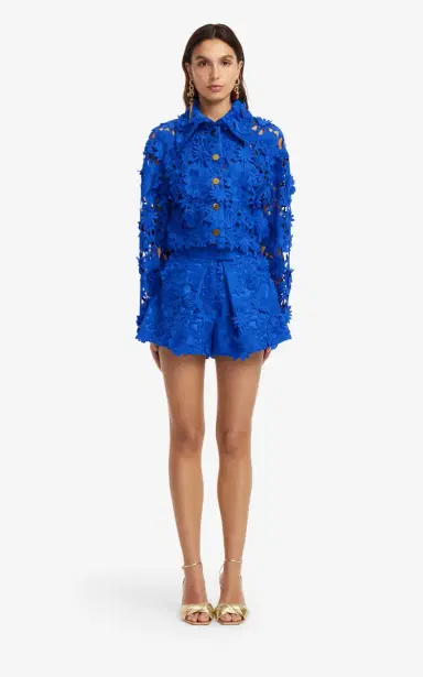 Leo Lin Robyn Lace Button-Down Shirt | Thumbnail 2