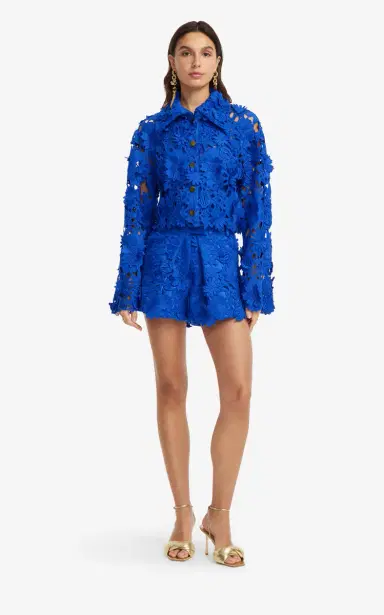 Leo Lin Robyn Lace Button-Down Shirt | Thumbnail 3