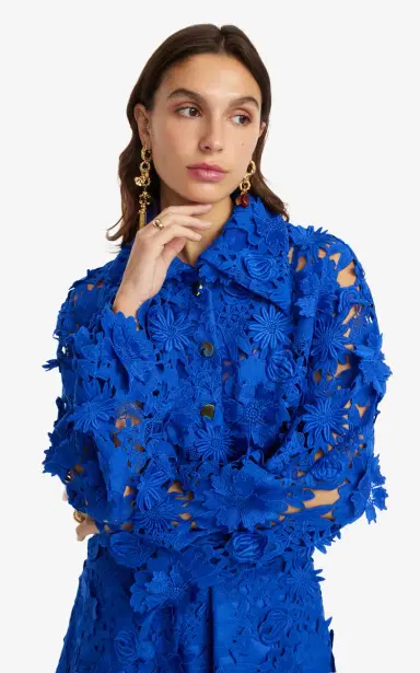 Leo Lin Robyn Lace Button-Down Shirt | Thumbnail 6