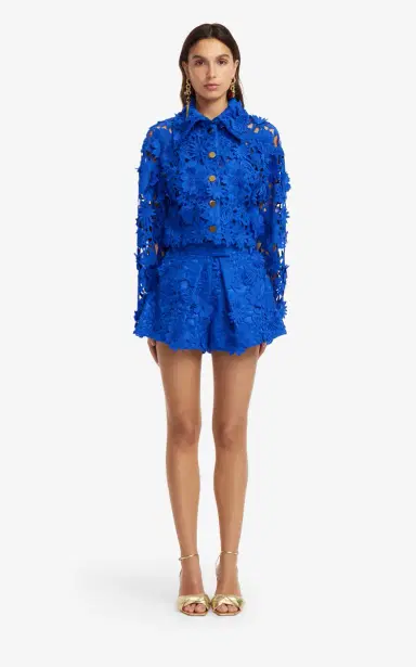Leo Lin Robyn Lace Button-Down Shirt | Thumbnail 7