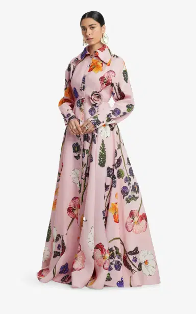 Leo Lin Josephine Floral Silk Gown | Thumbnail 4