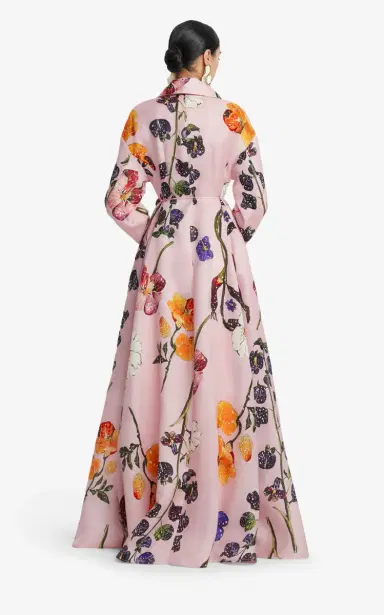 Leo Lin Josephine Floral Silk Gown | Thumbnail 5