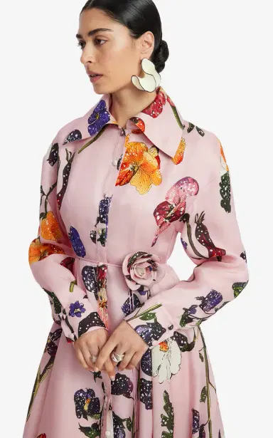 Leo Lin Josephine Floral Silk Gown | Thumbnail 6