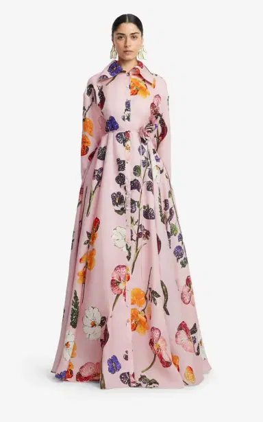 Leo Lin Josephine Floral Silk Gown | Thumbnail 7