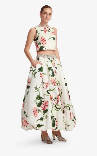 Leo Lin Iris Embellished Printed Top | Thumbnail 4