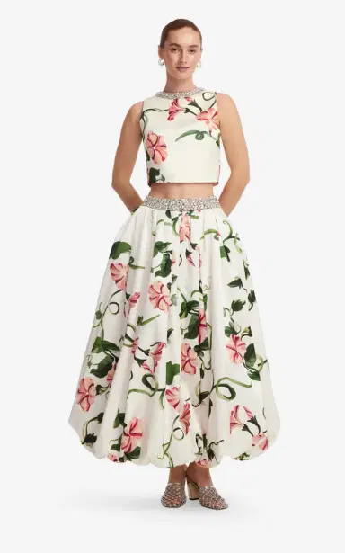 Leo Lin Iris Embellished Printed Top | Thumbnail 9