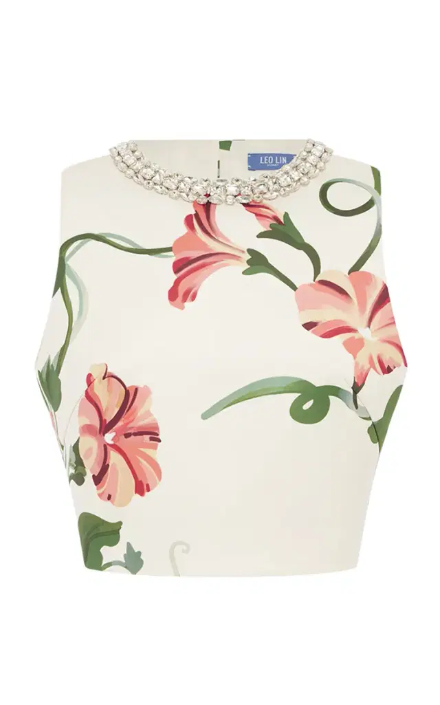 Iris Embellished Printed Top