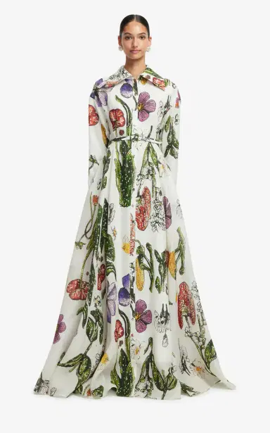 Leo Lin Josephine Silk Gown - Wildflowers | Thumbnail 2