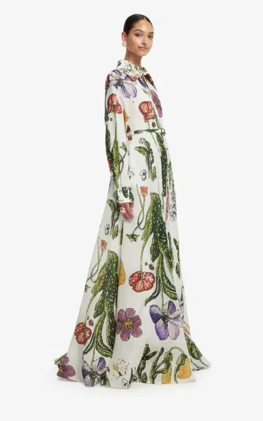 Leo Lin Josephine Silk Gown - Wildflowers | Thumbnail 5