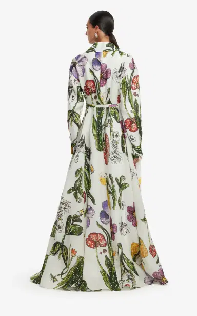 Leo Lin Josephine Silk Gown - Wildflowers | Thumbnail 6