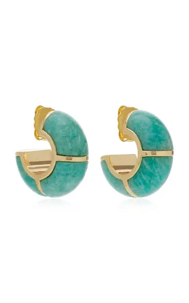Lizzie Fortunato Zellige Hoops In Amazonite | Thumbnail 5 Lizzie Fortunato Zellige Hoops In Amazonite | Thumbnail 5
