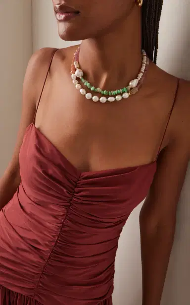 Lizzie Fortunato Cabana Necklace In Cactus Rose | Thumbnail 2