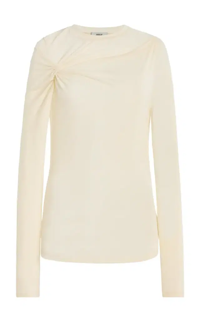 Agolde Lissa Ruched Jersey T-Shirt