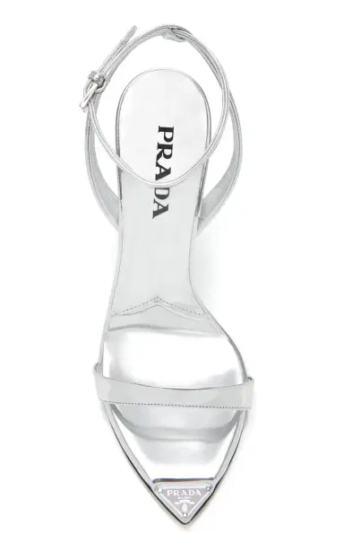 Prada Metallic Leather Sandals | Thumbnail 4 Prada Metallic Leather Sandals | Thumbnail 4