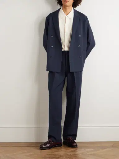 NN07 Justin 10002 Straight-Leg Pleated Wool-Blend Twill Suit Trousers - Men | Thumbnail 2 NN07 Justin 10002 Straight-Leg Pleated Wool-Blend Twill Suit Trousers - Men | Thumbnail 2