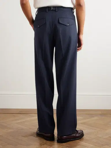 NN07 Justin 10002 Straight-Leg Pleated Wool-Blend Twill Suit Trousers - Men | Thumbnail 4 NN07 Justin 10002 Straight-Leg Pleated Wool-Blend Twill Suit Trousers - Men | Thumbnail 4