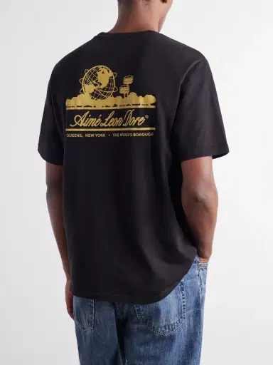 Aimé Leon Dore Unisphere Logo-Print Cotton-Jersey T-Shirt - Men | Thumbnail 4