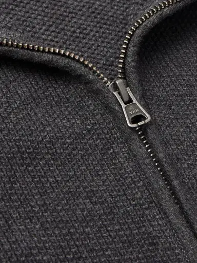 Aimé Leon Dore Embroidered Ribbed Cotton Half-Zip Sweater - Men | Thumbnail 4