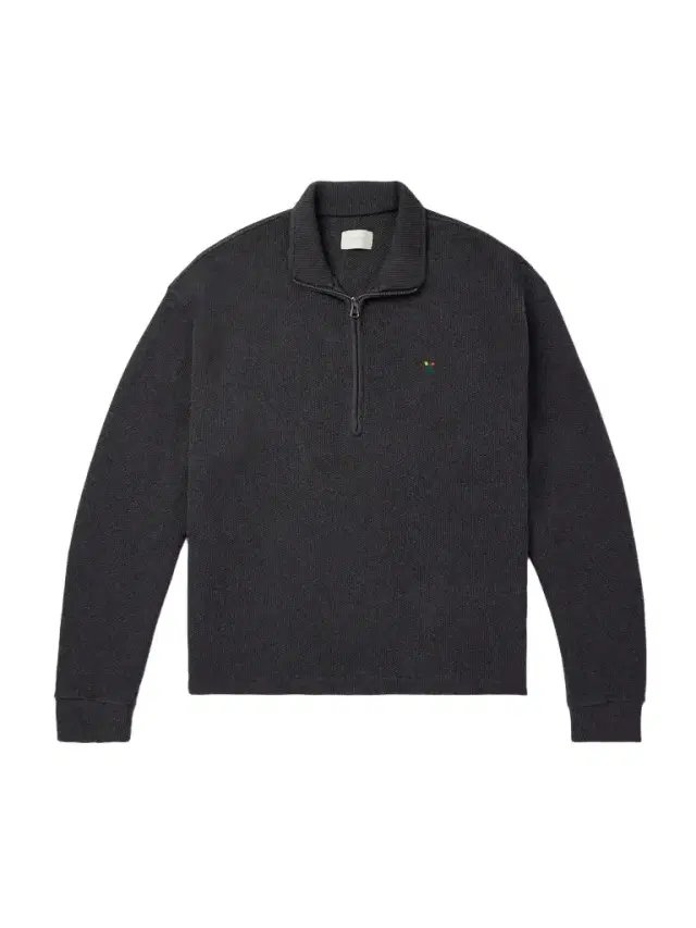 Embroidered Ribbed Cotton Half-Zip Sweater - Men Embroidered Ribbed Cotton Half-Zip Sweater - Men
