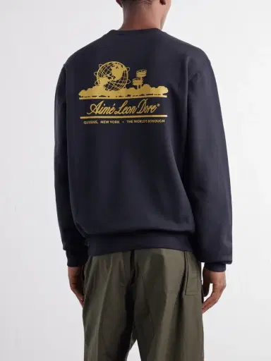 Aimé Leon Dore Unisphere Logo-Print Cotton-Jersey Sweatshirt - Men | Thumbnail 4 Aimé Leon Dore Unisphere Logo-Print Cotton-Jersey Sweatshirt - Men | Thumbnail 4