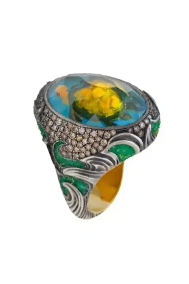 SEVAN BICAKCI Diamond Carved Turtle Ring | Thumbnail 1 SEVAN BICAKCI Diamond Carved Turtle Ring | Thumbnail 1