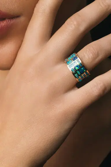 Marla Aaron Opal All Inlay Ring | Thumbnail 3 Marla Aaron Opal All Inlay Ring | Thumbnail 3