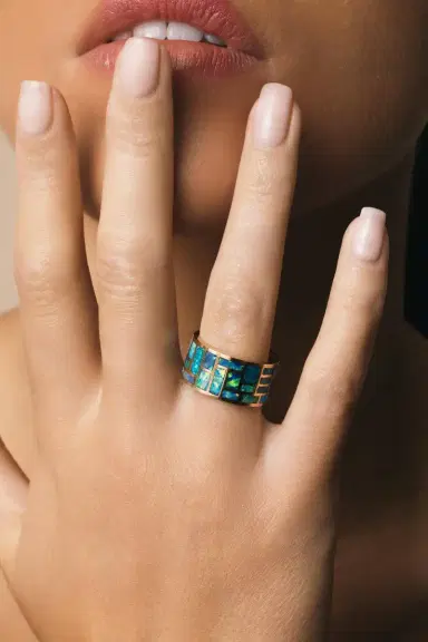 Marla Aaron Opal All Inlay Ring | Thumbnail 4 Marla Aaron Opal All Inlay Ring | Thumbnail 4