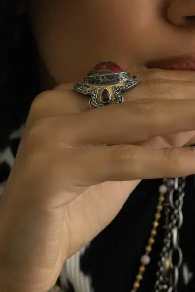 SEVAN BICAKCI Ruby Tulip Shield Ring | Thumbnail 2