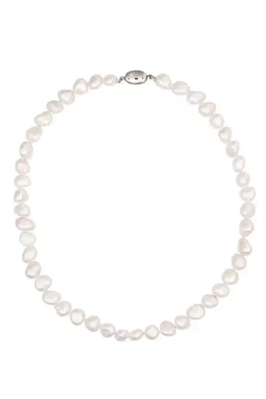 BAGGINS White Pearl Freshwater Baroque Necklace - 16in | Thumbnail 1 BAGGINS White Pearl Freshwater Baroque Necklace - 16in | Thumbnail 1