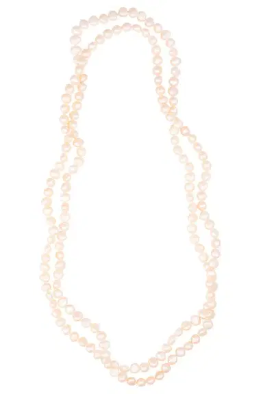 BAGGINS White Pearl Freshwater Baroque Necklace - 72in | Thumbnail 1 BAGGINS White Pearl Freshwater Baroque Necklace - 72in | Thumbnail 1