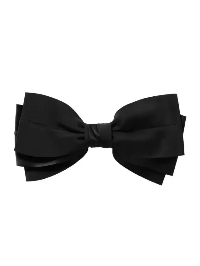 Bow-detailed Silk Hair Clip