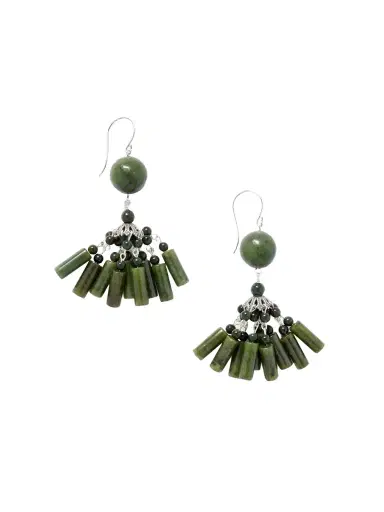 Sophie Buhai Flamenco Silver Jade Earrings | Thumbnail 1 Sophie Buhai Flamenco Silver Jade Earrings | Thumbnail 1