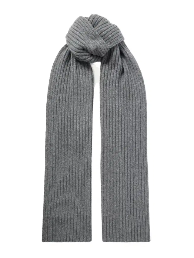 Nancy Ribbed Cashmere Scarf