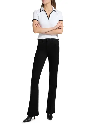 Veronica Beard Women's Beverly Slim-Fit High-Rise Flare Jeans - Onyx - Size 31 | Thumbnail 2