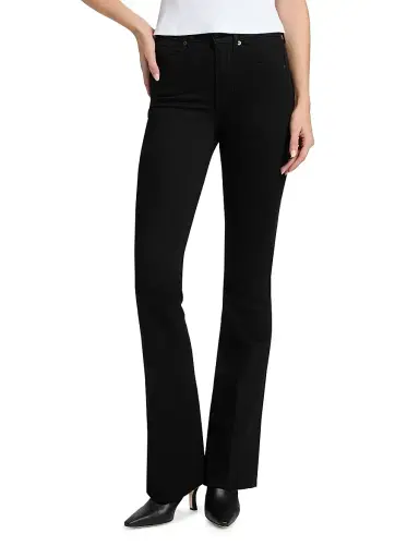 Veronica Beard Women's Beverly Slim-Fit High-Rise Flare Jeans - Onyx - Size 31 | Thumbnail 3