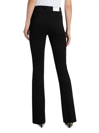 Veronica Beard Women's Beverly Slim-Fit High-Rise Flare Jeans - Onyx - Size 31 | Thumbnail 5