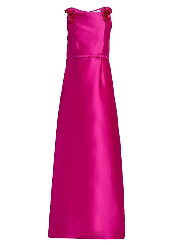 SACHIN BABI Women's Thea Rosette Square Neck Gown - Magenta