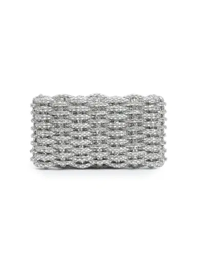Simkhai Women's Morgan Woven Rhinestone Clutch | Thumbnail 3 Simkhai Women's Morgan Woven Rhinestone Clutch | Thumbnail 3
