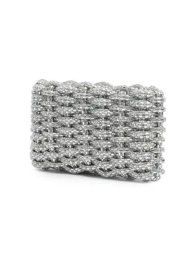 Simkhai Women's Morgan Woven Rhinestone Clutch | Thumbnail 4 Simkhai Women's Morgan Woven Rhinestone Clutch | Thumbnail 4
