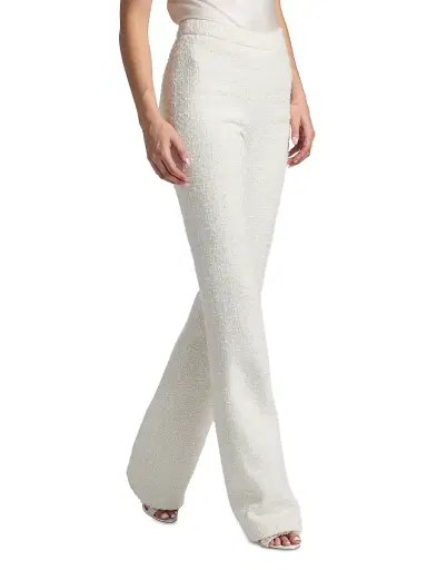 Badgley Mischka Women's Bouclé Tailored Flare Pants - | Thumbnail 4 Badgley Mischka Women's Bouclé Tailored Flare Pants - | Thumbnail 4