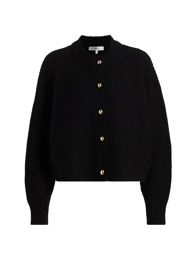 FRAME Women's The Femme Wool-Cashmere Cardigan - Black