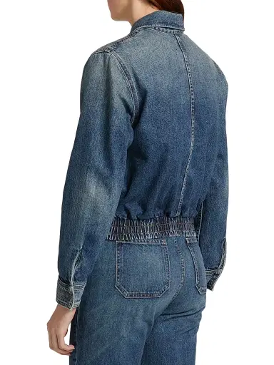 Nili Lotan Women's Najac Denim Jacket - Simon Wash | Thumbnail 5 Nili Lotan Women's Najac Denim Jacket - Simon Wash | Thumbnail 5