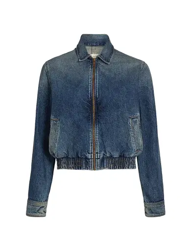 Nili Lotan Women's Najac Denim Jacket - Simon Wash | Thumbnail 1 Nili Lotan Women's Najac Denim Jacket - Simon Wash | Thumbnail 1