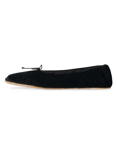 The Row Women's Bow-Detail Velvet Ballet Flats - Black | Thumbnail 8 The Row Women's Bow-Detail Velvet Ballet Flats - Black | Thumbnail 8