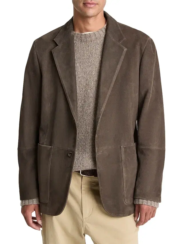 Vince Men's Tailored Suede Blazer - Downtown