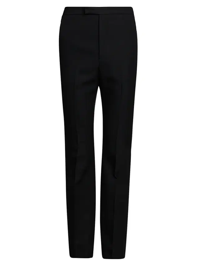 McQueen Men's Wool Slim Bootcut Trousers - Black
