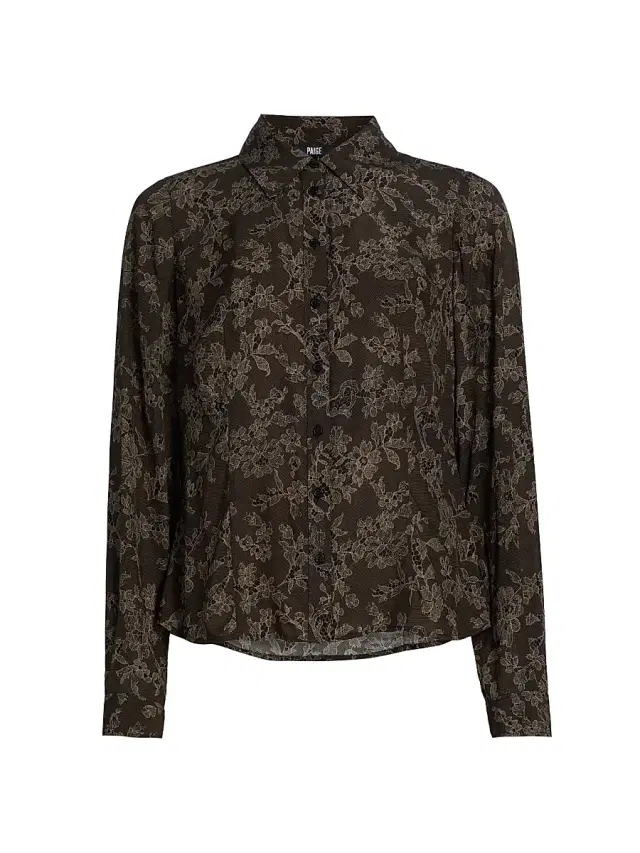 PAIGE Women's Desano Floral Shirt - Black Multi